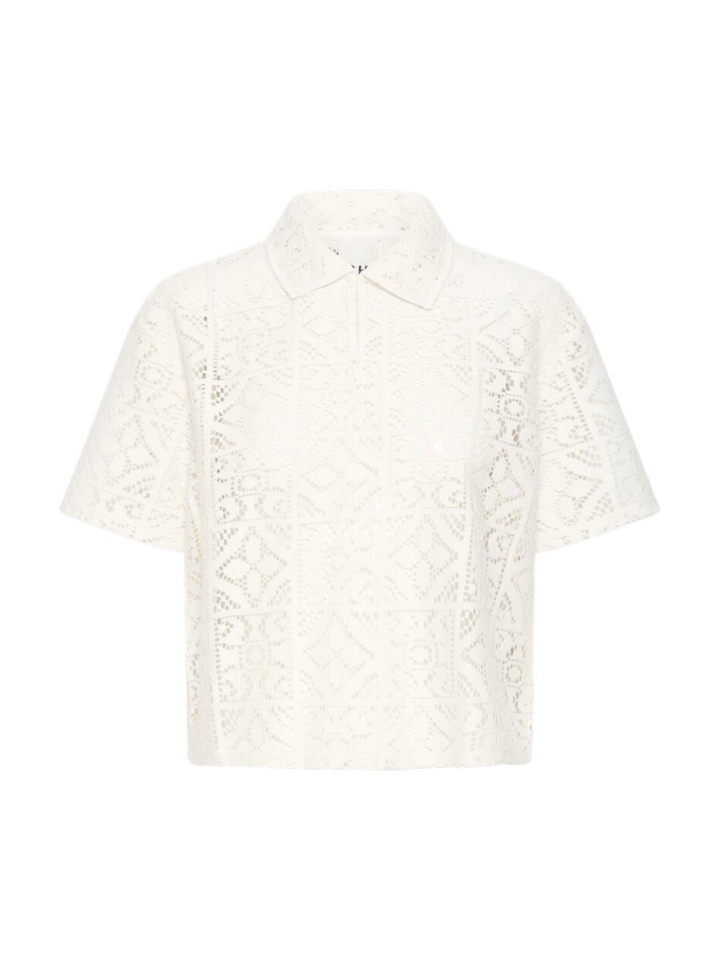 Witte blouse met broderie Ichi