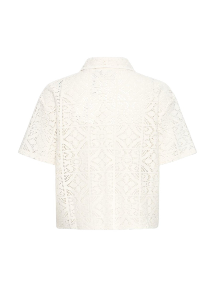 Witte blouse met broderie Ichi
