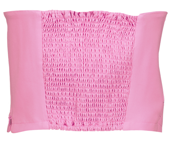 Roze bustiertop met rug met smokwerk Juchini Essentiel