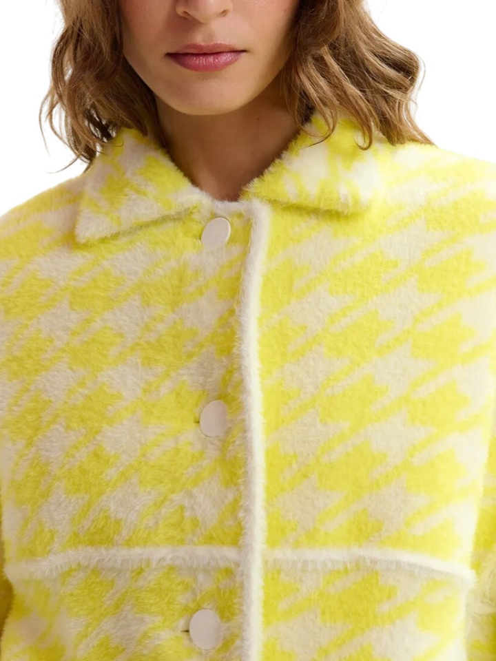 Gele cardigan met print Joking Essentiel 