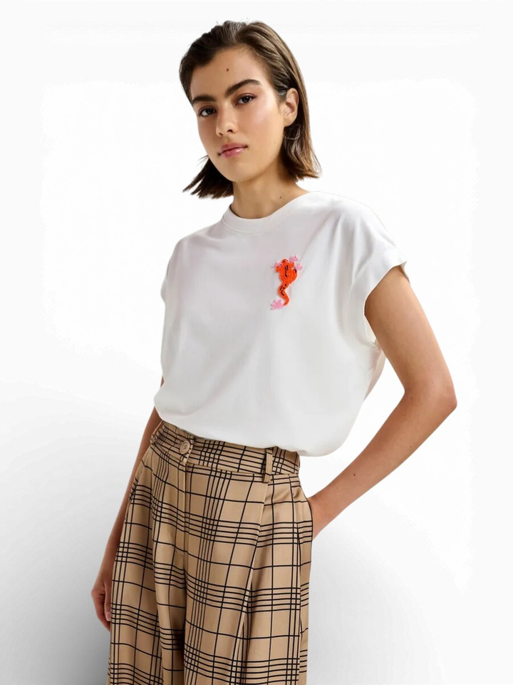 Witte t-shirt Jungala Essentiel 