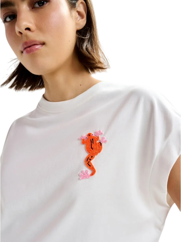 Witte t-shirt Jungala Essentiel 