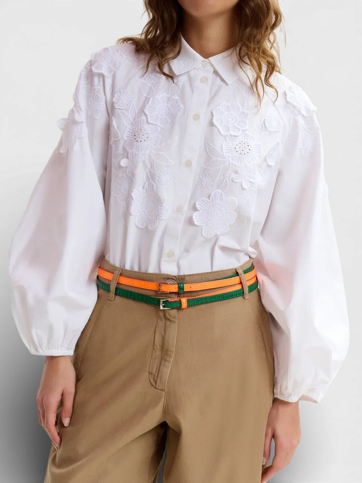 Witte bloes met bloemen Joella Essentiel