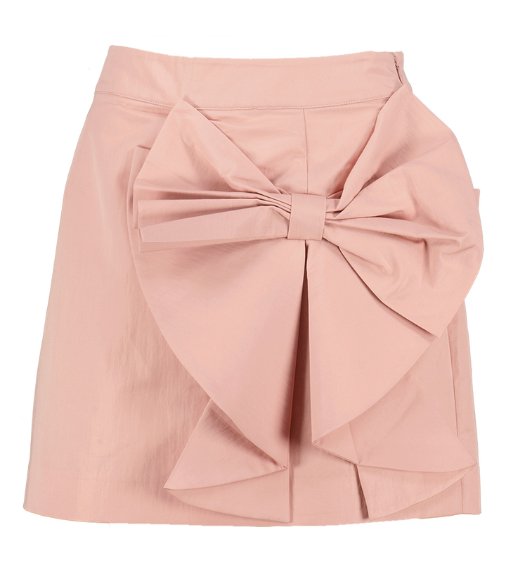 Roze korte rok met strik Essentiel