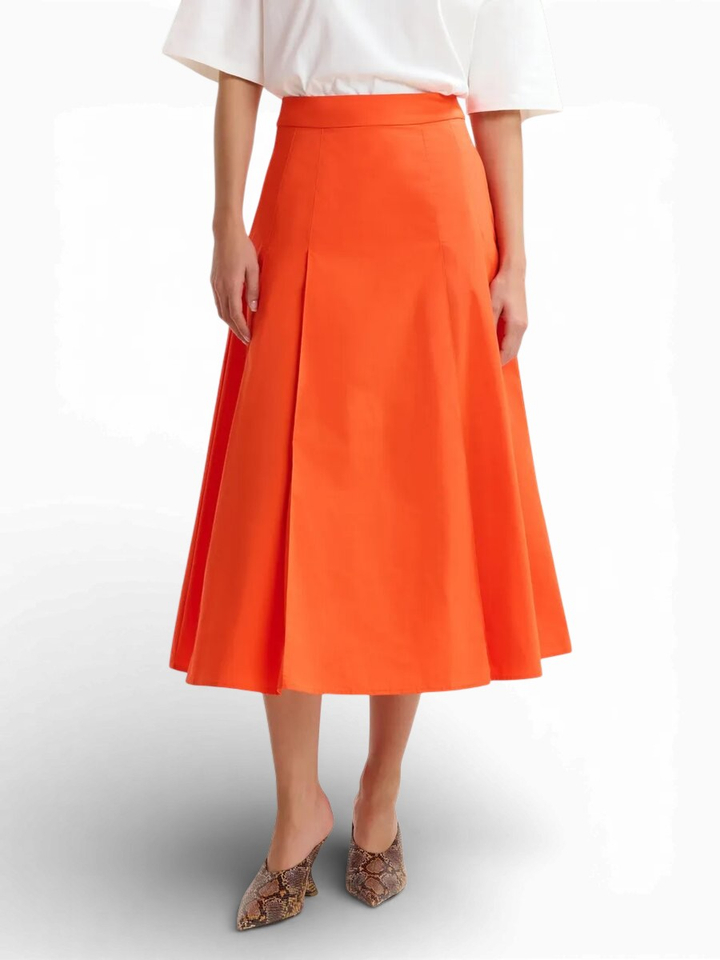 Lange oranje rok Essentiel