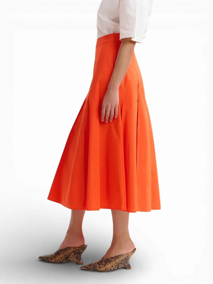 Lange oranje rok Essentiel