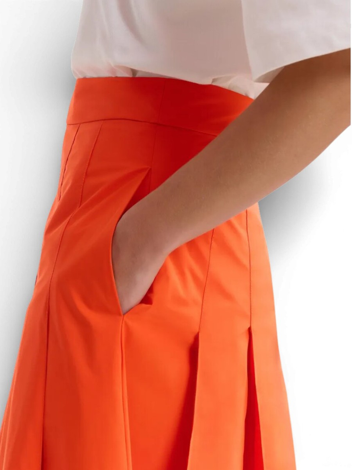 Lange oranje rok Essentiel