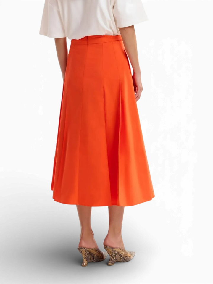 Lange oranje rok Essentiel