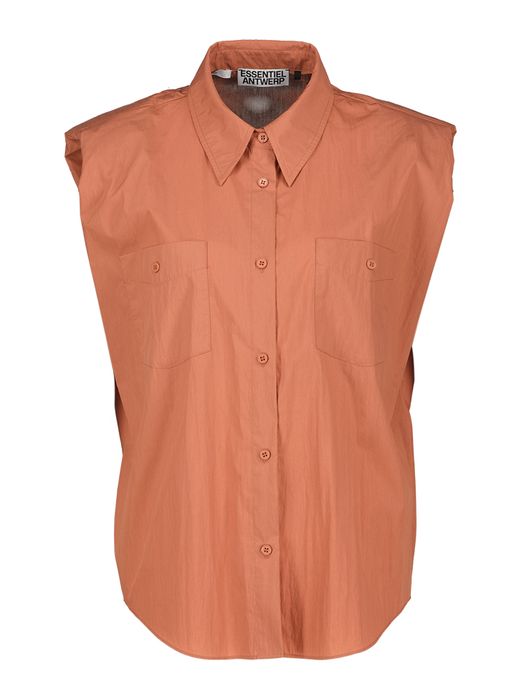 Roestkleurige bloes zonder mouwen Jol Essentiel