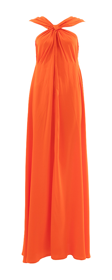 Oranje maxi kleed Jaycee Essentiel