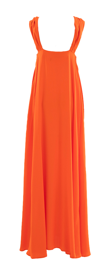 Oranje maxi kleed Jaycee Essentiel
