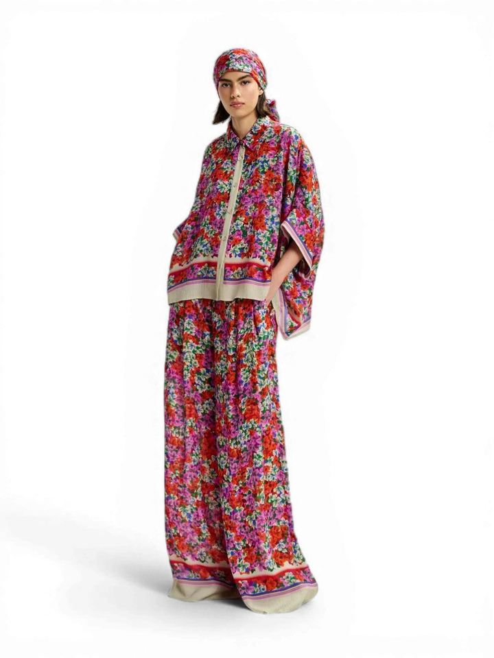 Multi-color oversized bloes met bloemenprint Jirt Essentiel