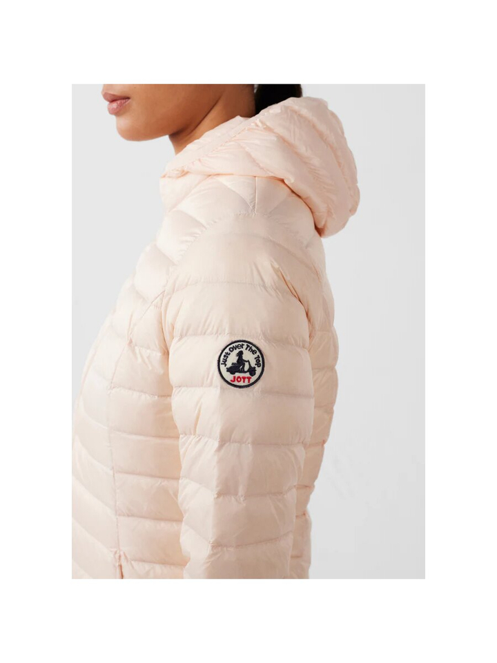 Roze padded jas met kap Cloe Jott 