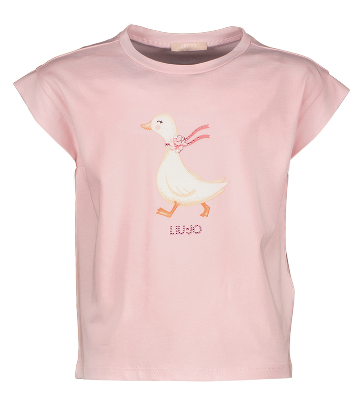 Roze t-shirt met print Liu Jo