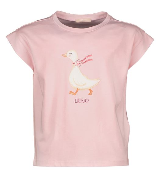 Roze t-shirt met print Liu Jo