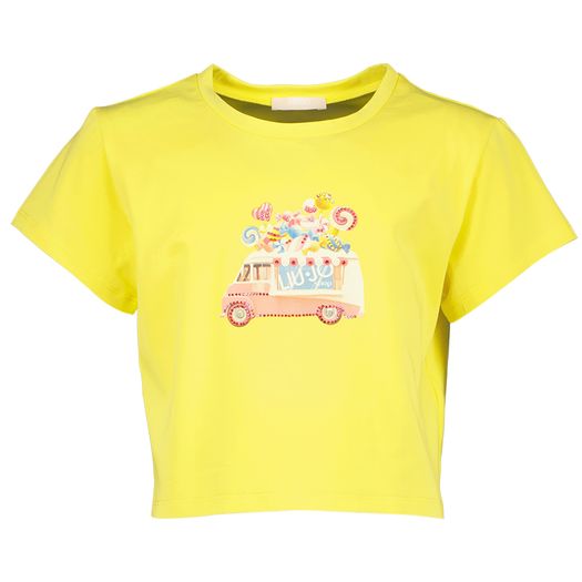 Gele t-shirt met opdruk Liu Jo