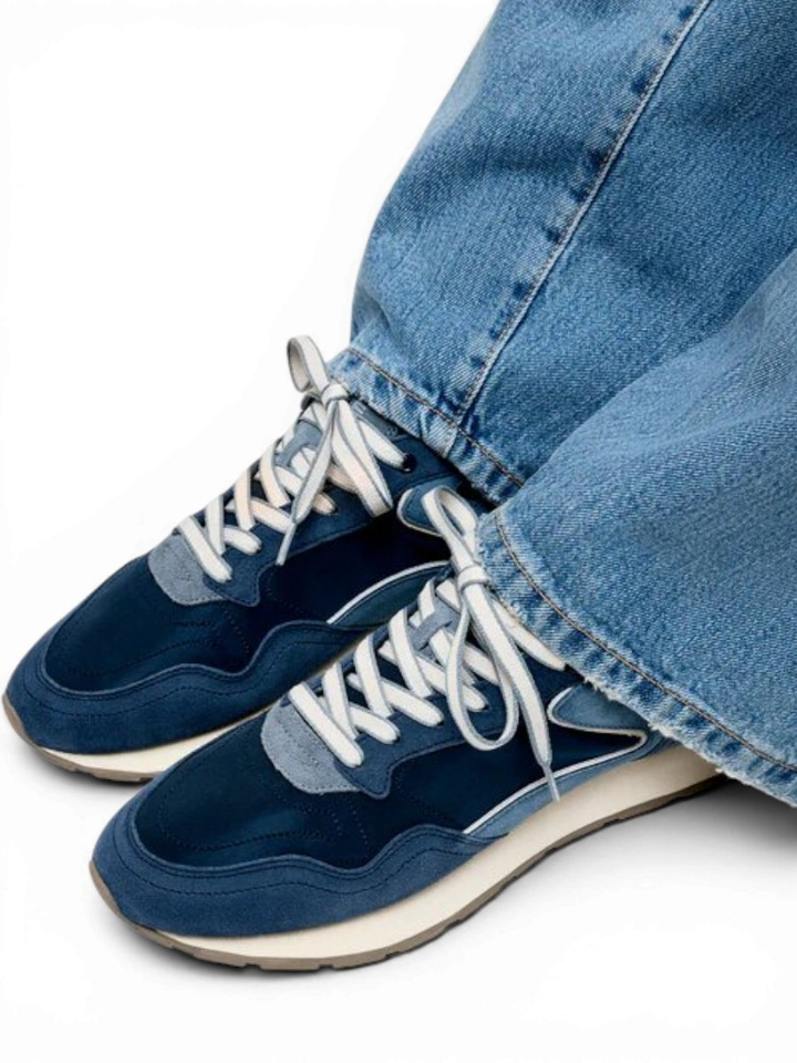 Navy blue lage sneakers City Hoff 