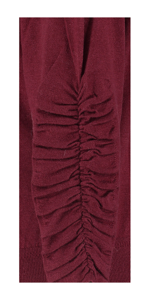 Bordeaux pull met strop aan de mouw Wilma Her