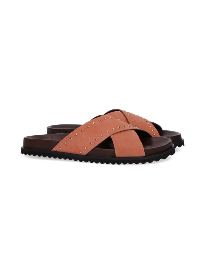 Abrikooskleurige slippers met studs Lagos Kirruna