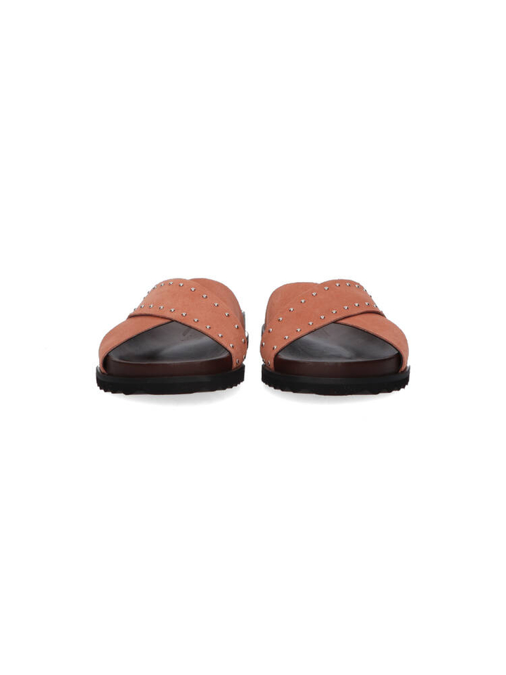 Abrikooskleurige slippers met studs Lagos Kirruna