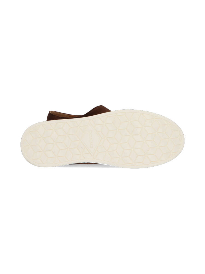 Bruine suède sneakers met witte zolen Doucal's