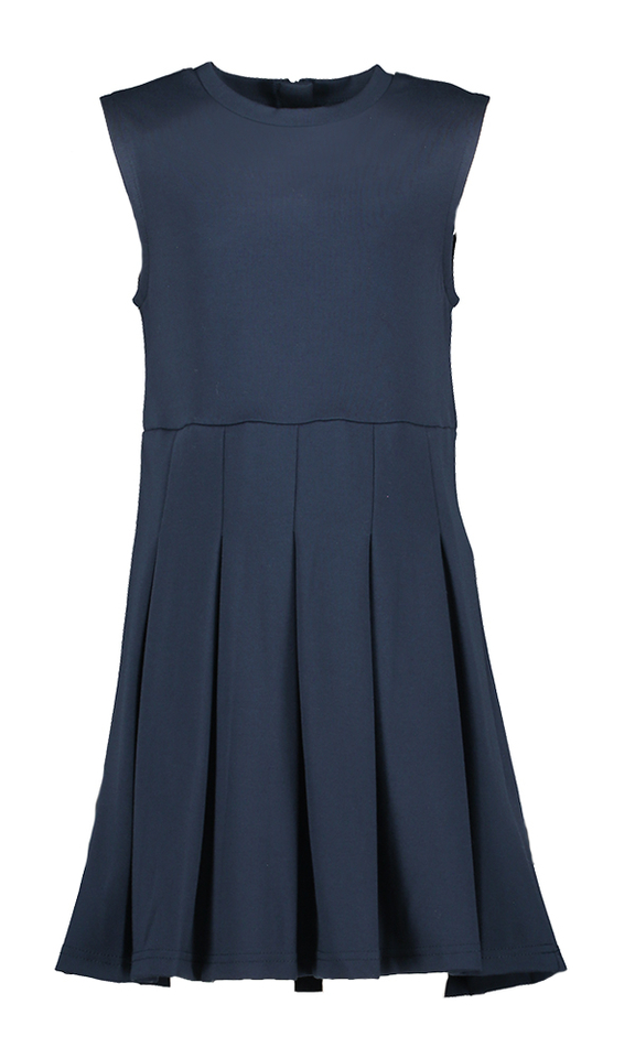 Donkerblauw kleed zonder mouwen met plooirok Name It