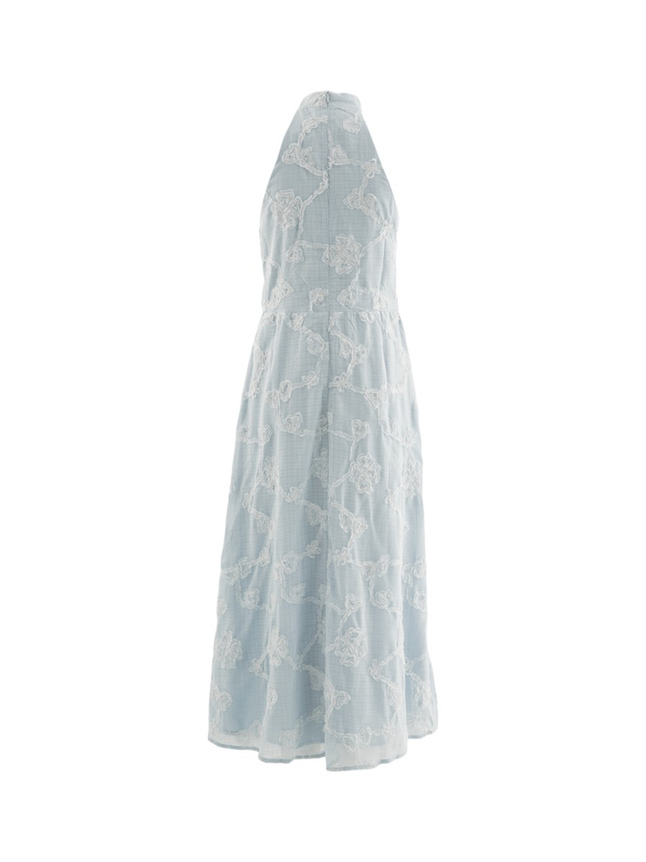 Lichtblauw ruffle kleed Melanie Minus