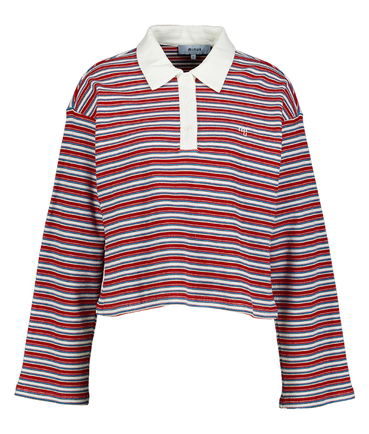 Gestreepte polo met lange mouw Jorina Minus