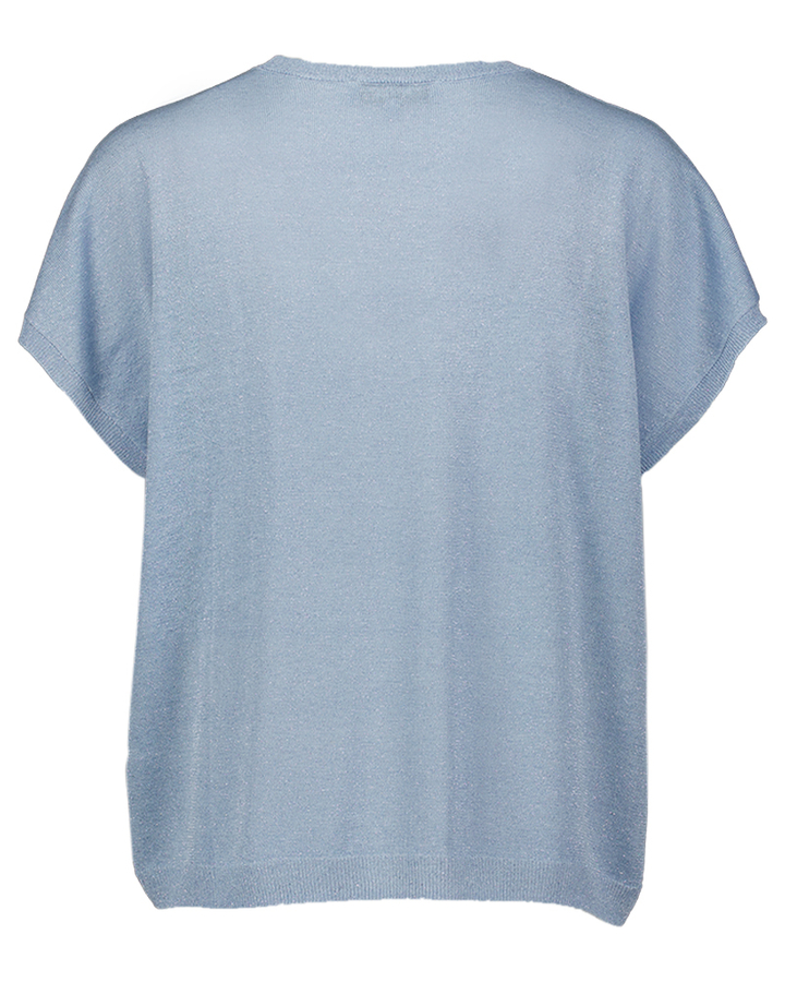 Lichtblauwe glitter T-shirt Carlina Minus 
