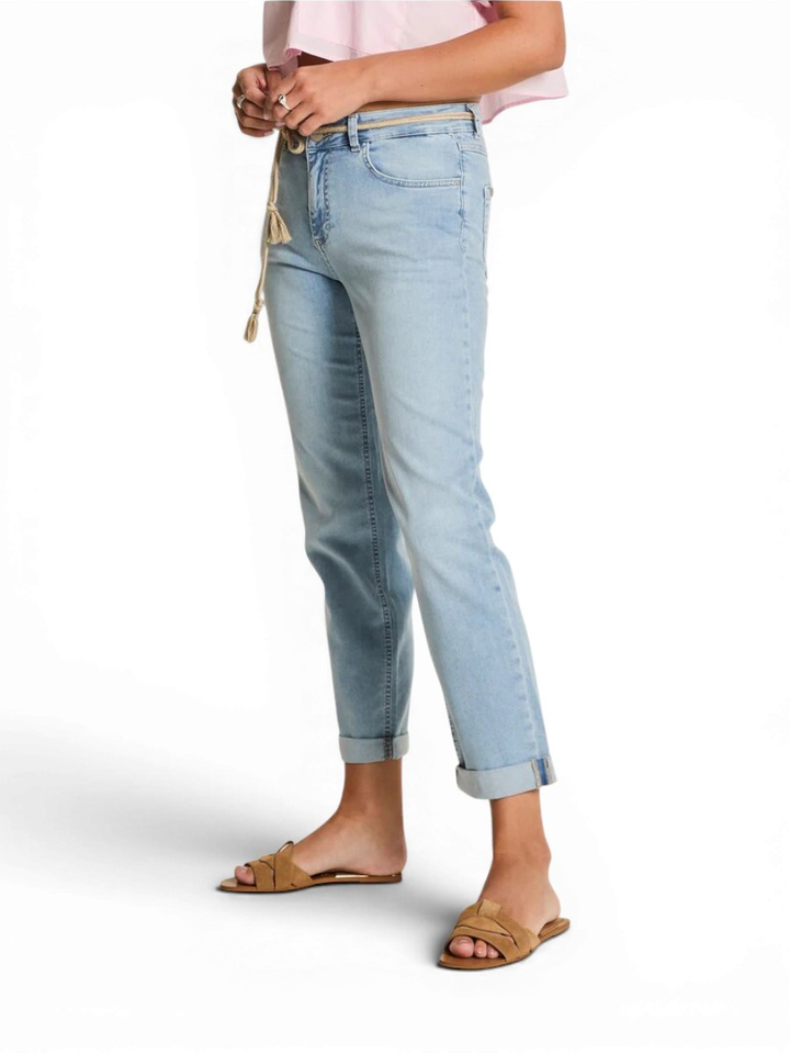 Blauwe loose fit jeans met riem Bobby Para Mi