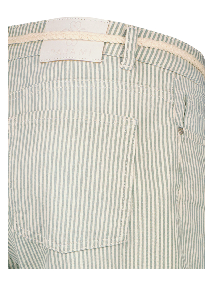 Groene gestreepte broek Bobby Spring Stripes Para Mi