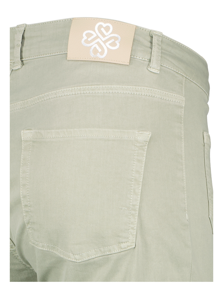 Olijfgroene broek met opgestikte zakken  Mila Pocket Summer Light Cambio