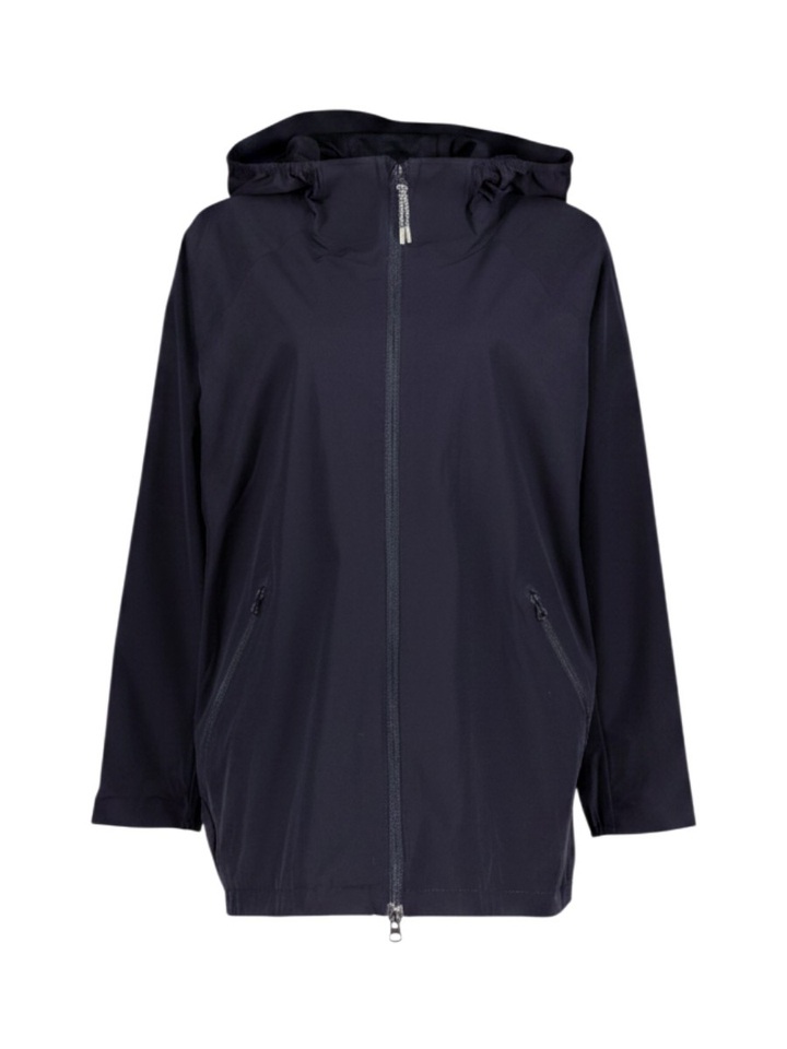 Donkerblauwe regenjas Kyomi Rino Pelle 