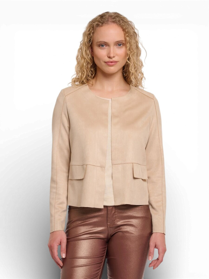 Beige gilet Brisia Rino Pelle