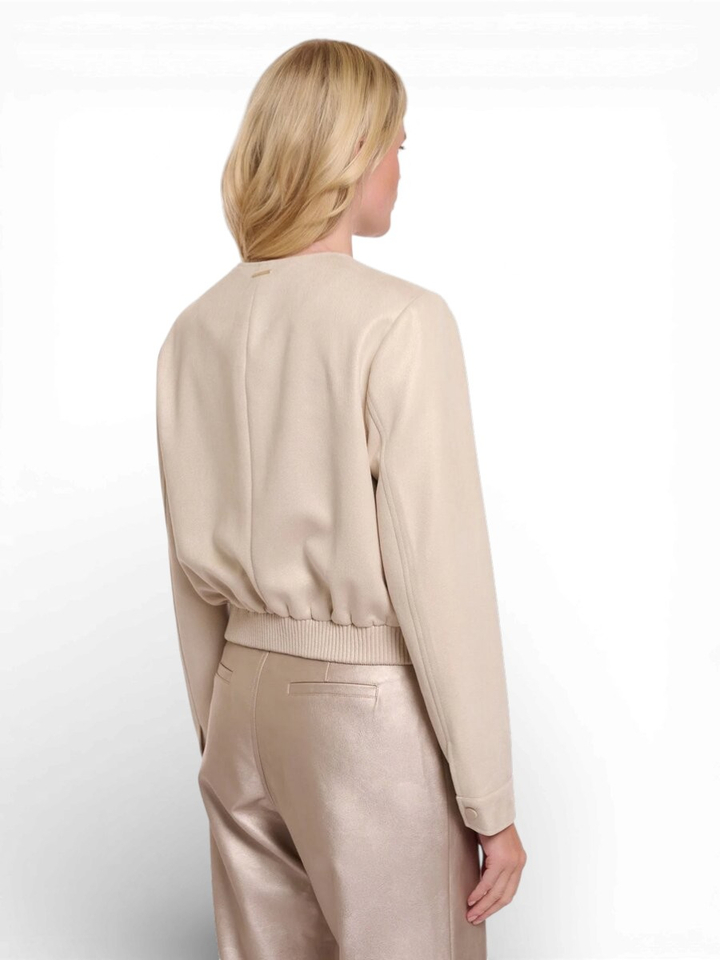 Beige casual gilet met knoopsluiting Hevi Rino Pelle