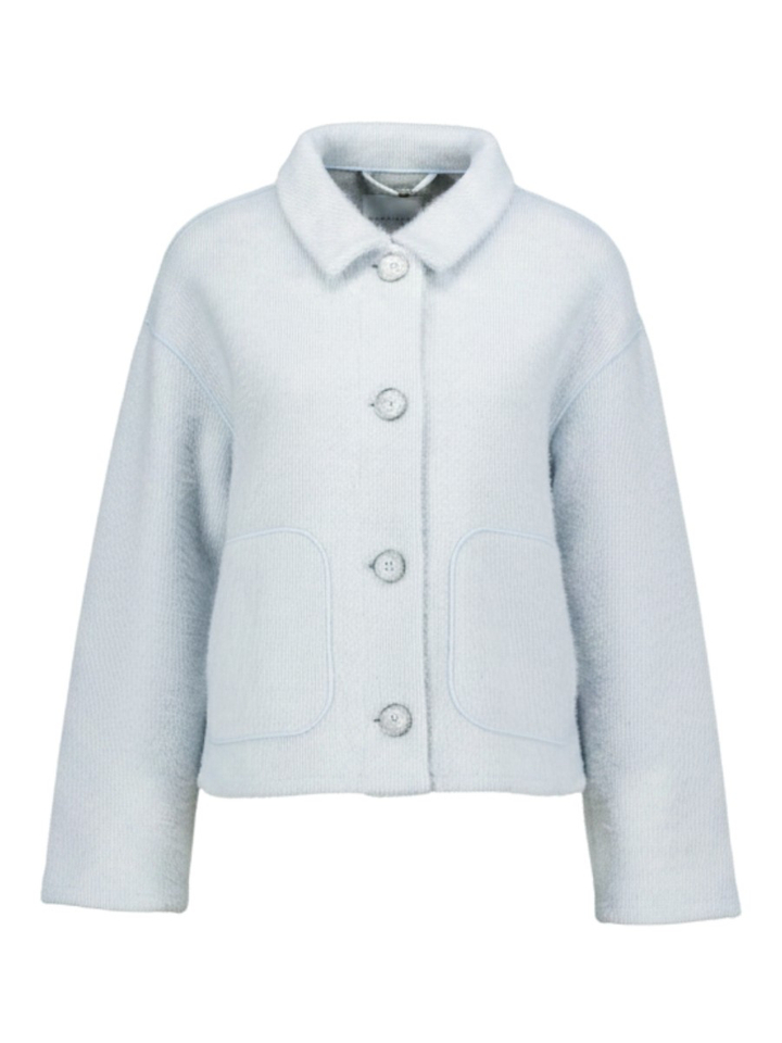 Lichtblauwe gilet met knoopsluiting Esia Rino Pelle