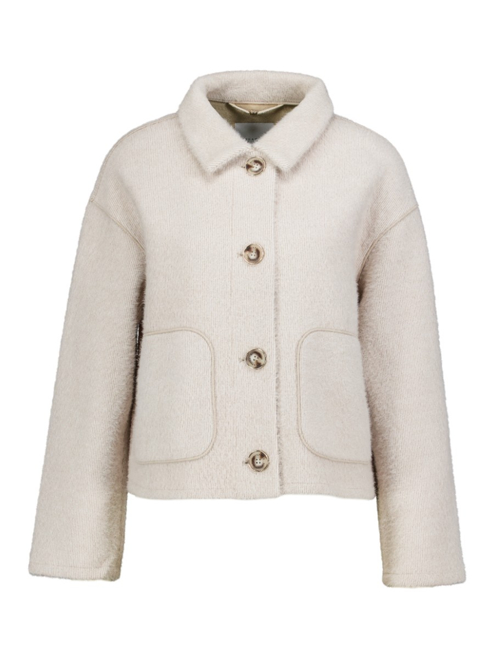 Beige gilet met knoopsluiting Esia Rino Pelle
