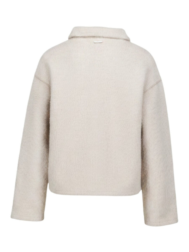 Beige gilet met knoopsluiting Esia Rino Pelle