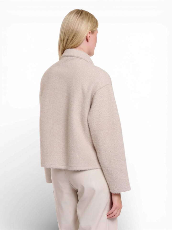 Beige gilet met knoopsluiting Esia Rino Pelle