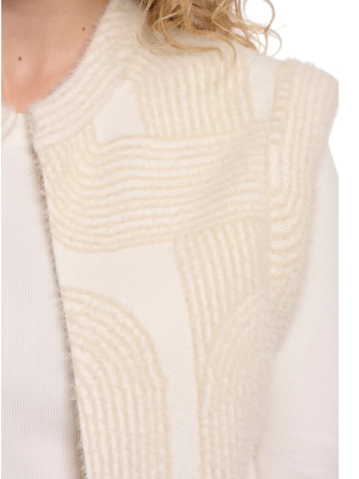 Beige gilet Elona Rino Pelle