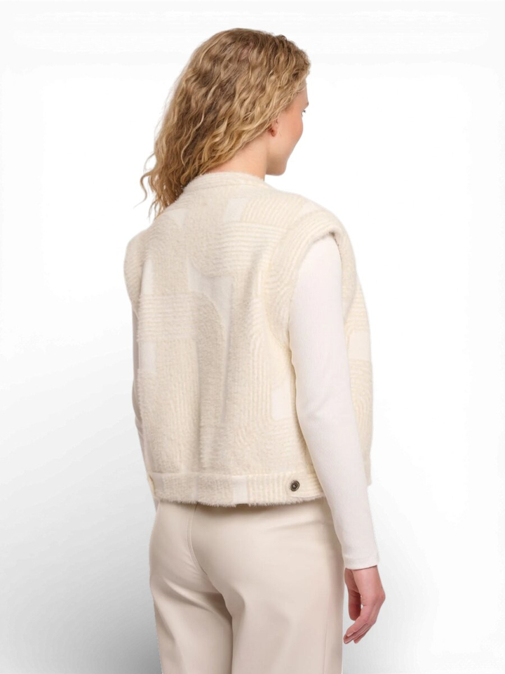 Beige gilet Elona Rino Pelle