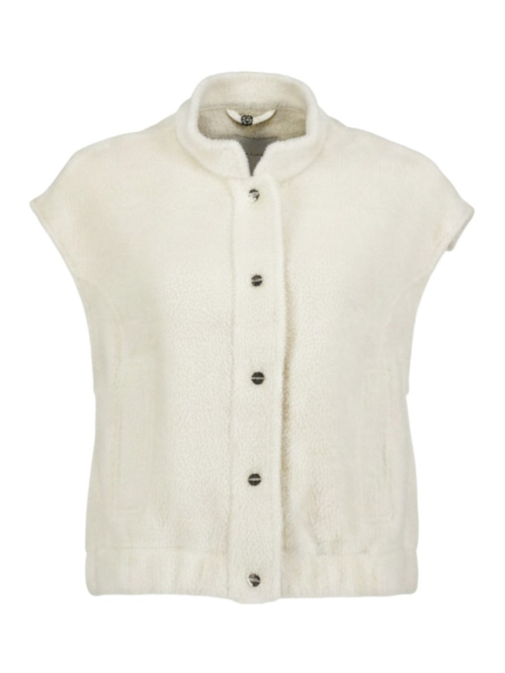 Beige gilet met knoopsluiting Teuntje Rino Pelle