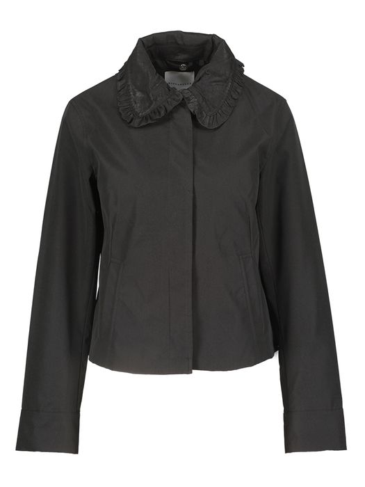 Zwarte korte jas met kraag Richelle Rino Pelle