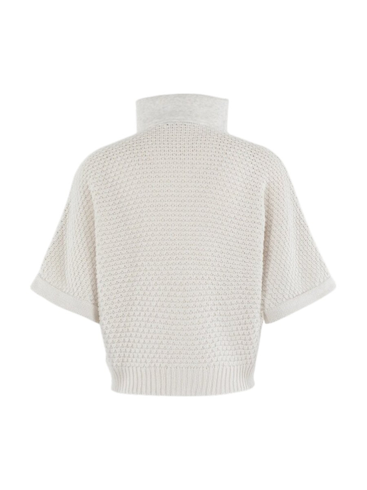 Ecru gebreide trui met opstaande kraag Tim MSCW