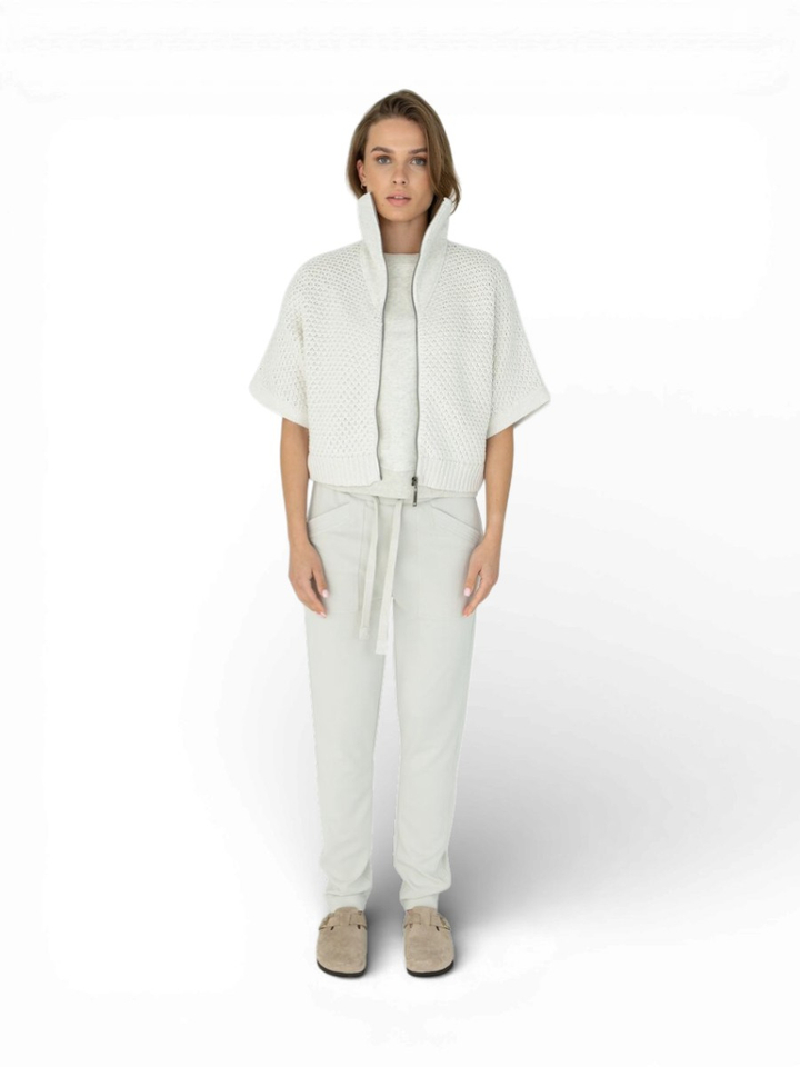 Ecru gebreide trui met opstaande kraag Tim MSCW