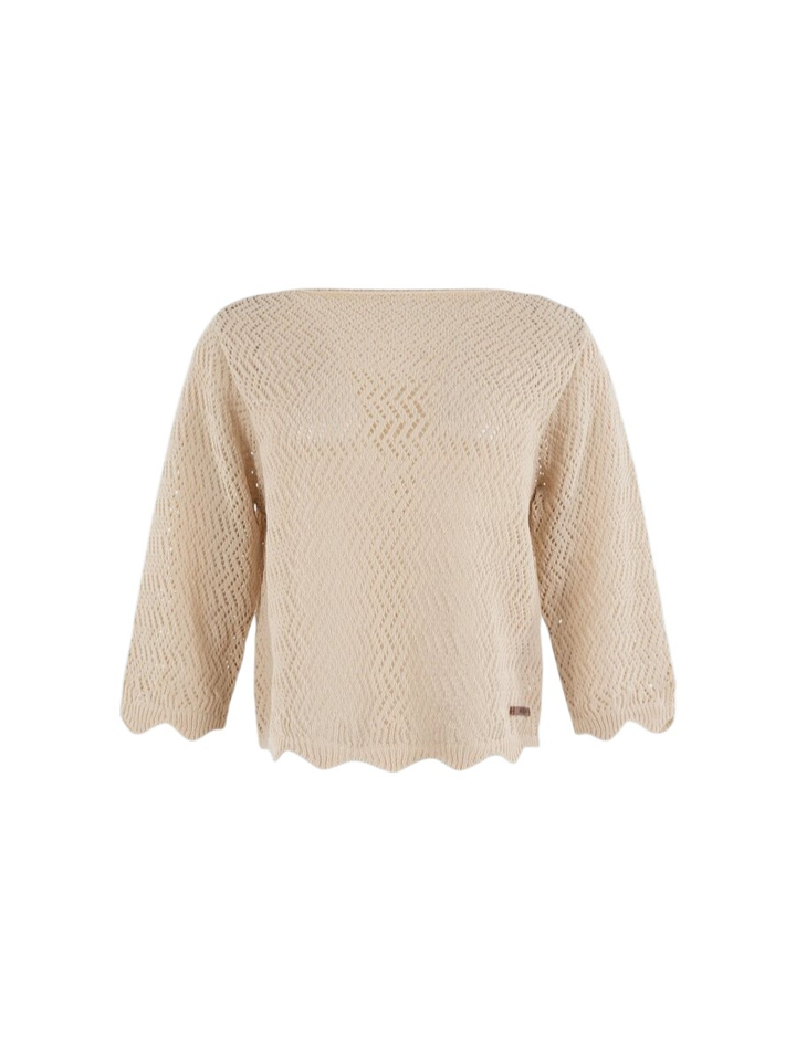 Beige trui met crochet patroon MSCW