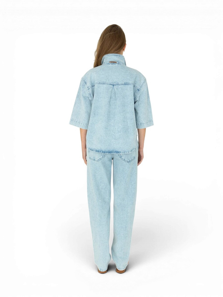 Licht blauwe vintage jeansjas met korte mouwen Bizar MSCW