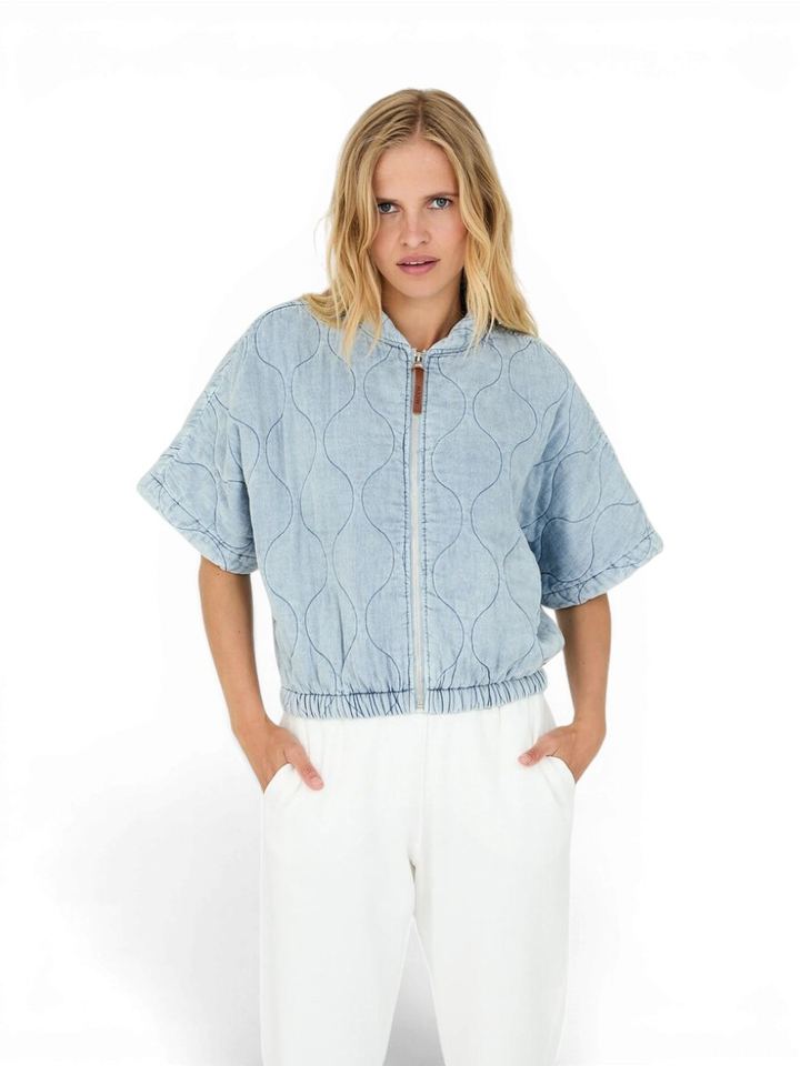 Blauwe korte zomerjas MSCW