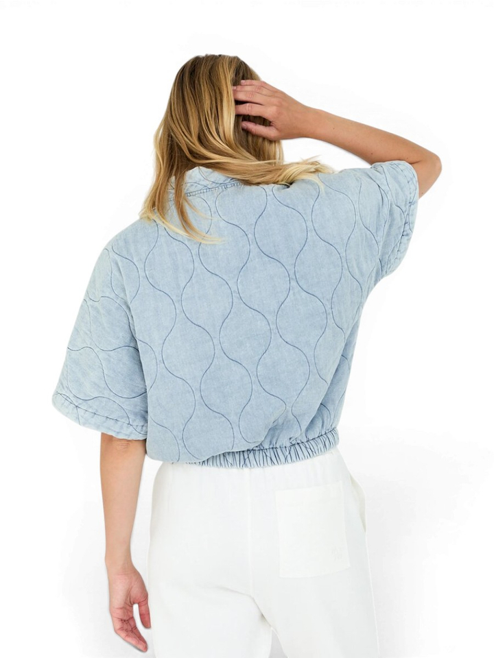 Blauwe korte zomerjas MSCW