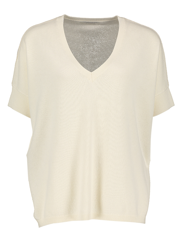 Ecru trui met v-hals Lou JC Sophie